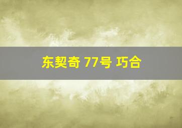 东契奇 77号 巧合